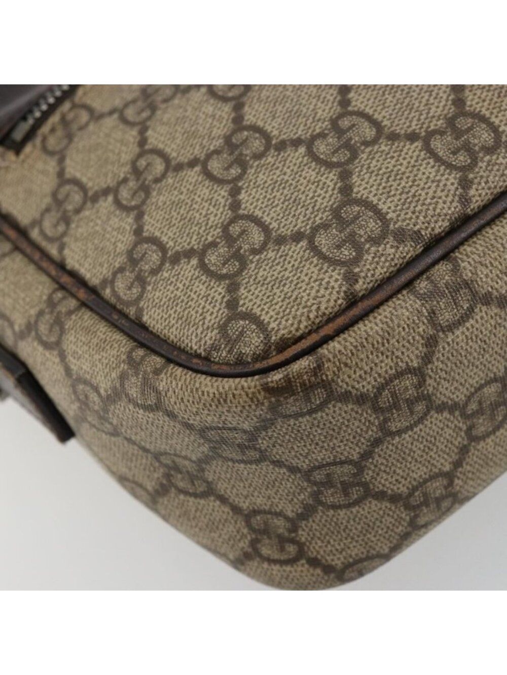 Authentic GUCCI GG Supreme Shoulder Bag PVC Beige Silver 114291 - Picture 3 of 16
